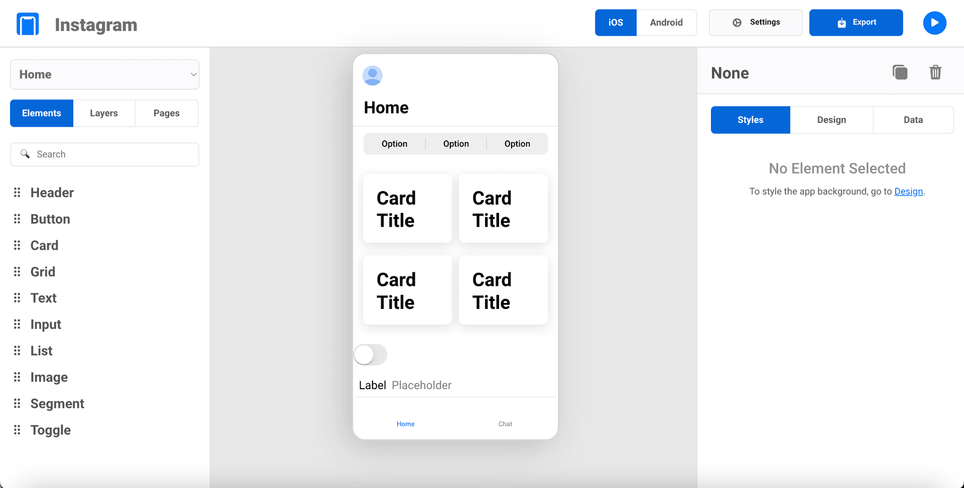Handheld - Complex application builder with galleries and forms