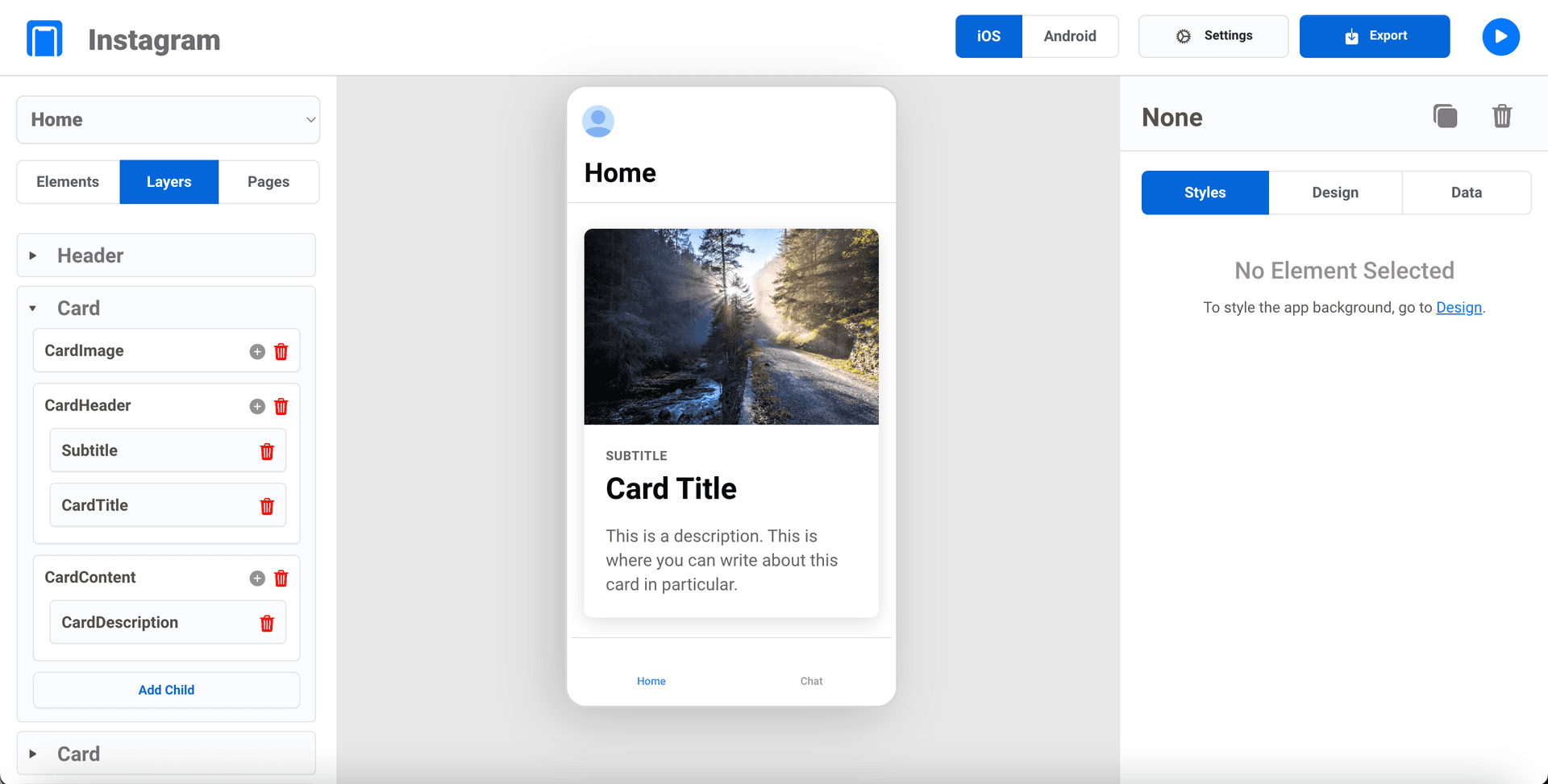 Handheld - Layer controls for complex app layouts