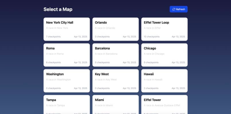World Racing Screenshot - City selection and route planning