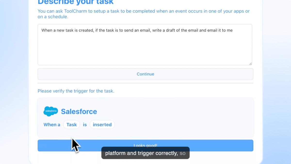 ToolCharm Automation Platform - AI agent activity monitoring and analytics
